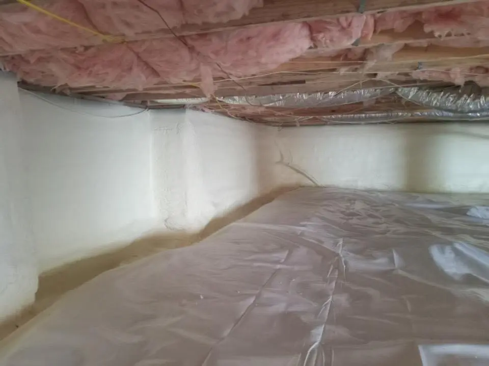 Crawl space encapsulation with closed-cell spray foam for Spray Foam Roofing in Carrboro